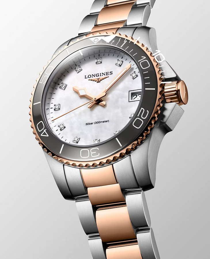 Часы Longines HydroConquest L3.370.3.89.6 — нержавеющая сталь с pvd-покрытием, женские