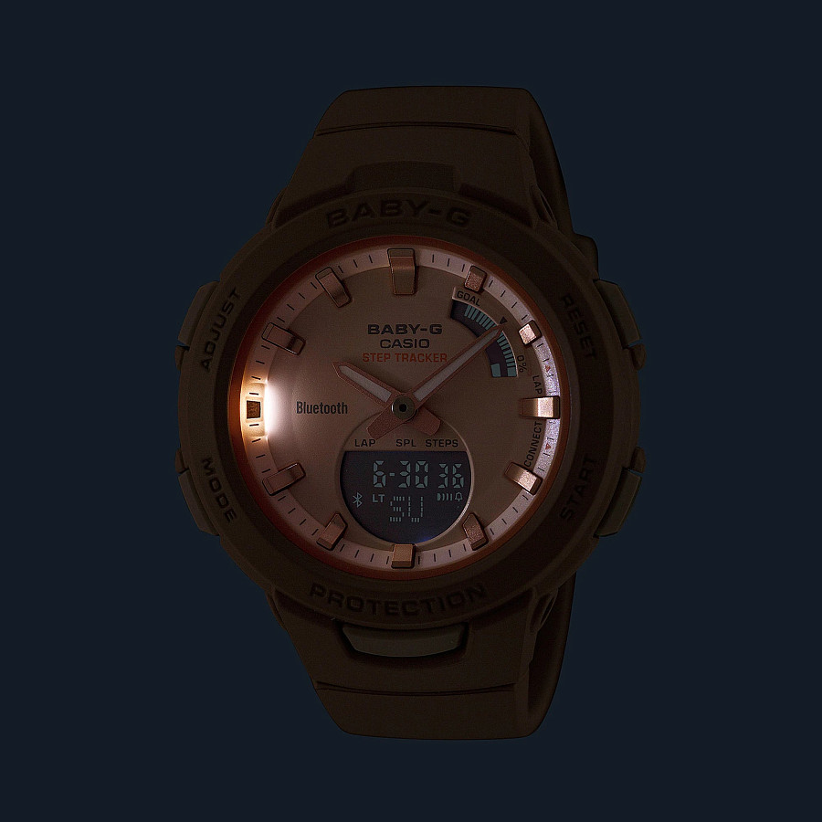 Часы Casio Baby-G BSA-B100CS-4A — пластик, женские