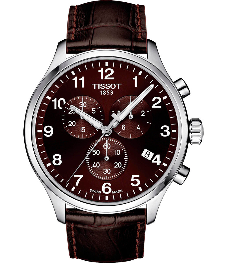 Часы Tissot Chrono XL Classic T116.617.16.297.00 — мужские, коричневый