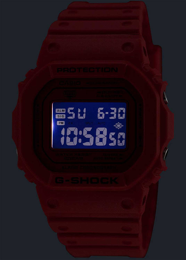 Часы Casio G-SHOCK DW-5600RRB-4 — пластик, мужские