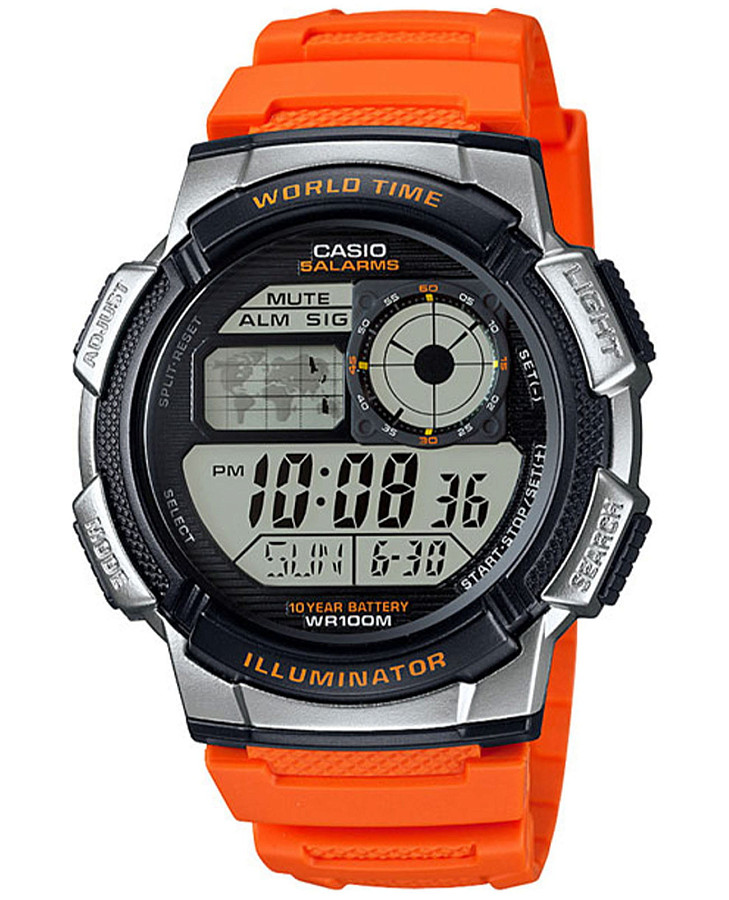 Часы Casio Collection AE-1000W-4BVDF (AE-1000W-4B) — мужские, серый