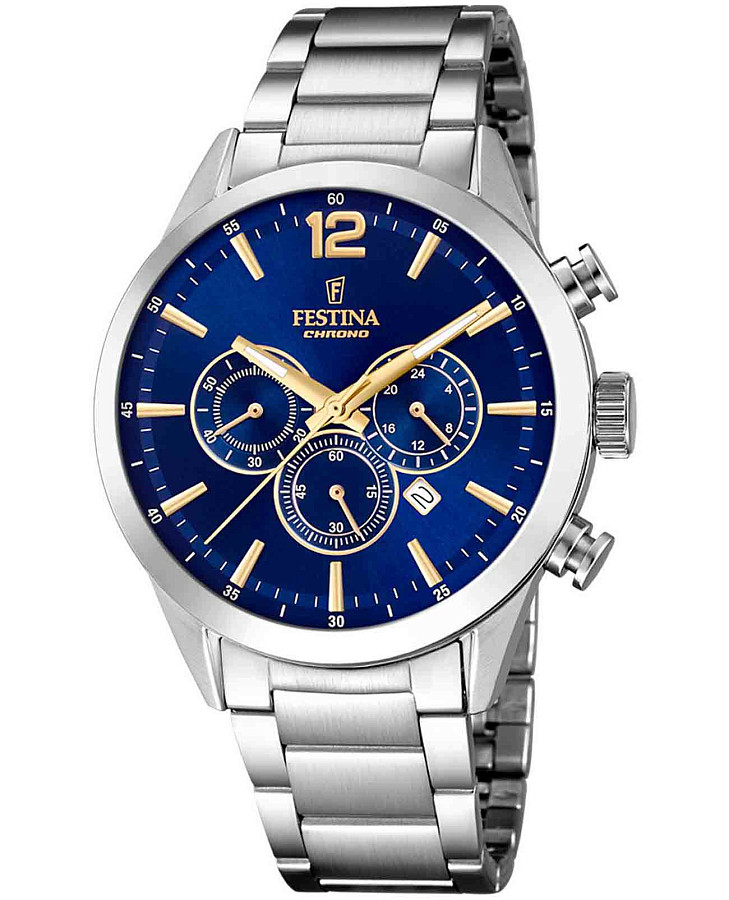 Часы Festina Timeless Chrono F20343/2 — мужские, синий