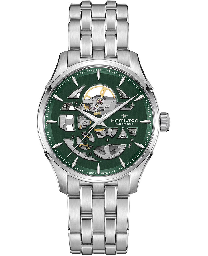 Часы Hamilton Jazzmaster Skeleton 40mm H42535160 — мужские, зеленый