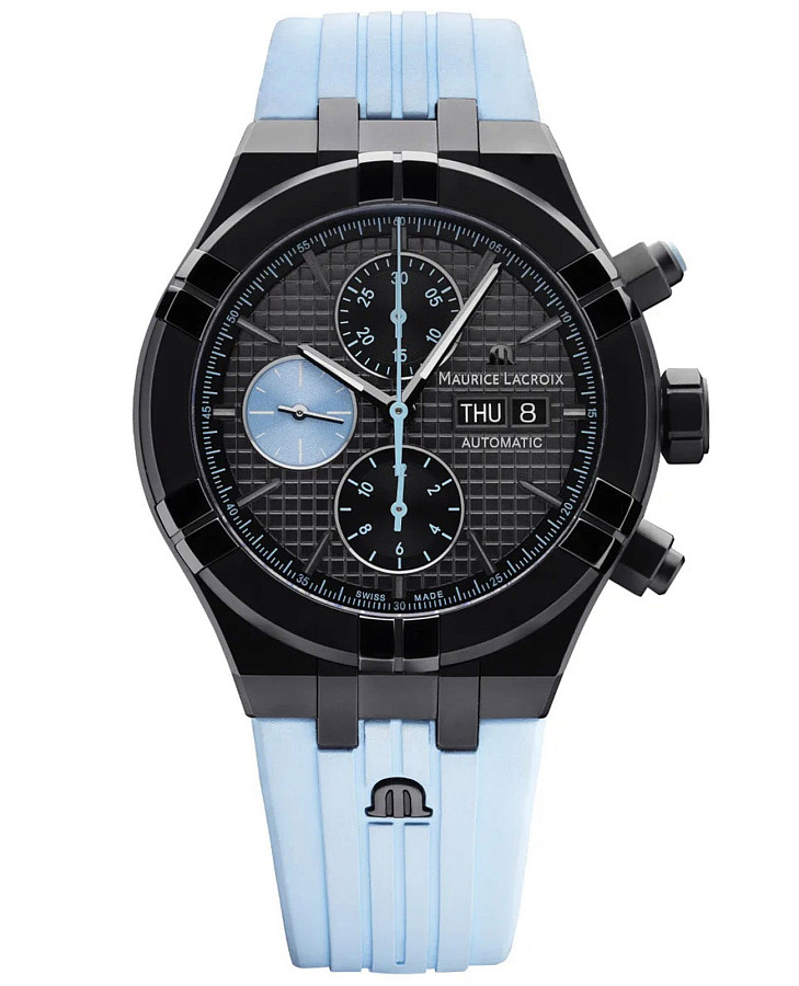Часы Maurice Lacroix Aikon Automatic Chronograph Sprint AI6038-DLB01-330-4 — мужские, черный