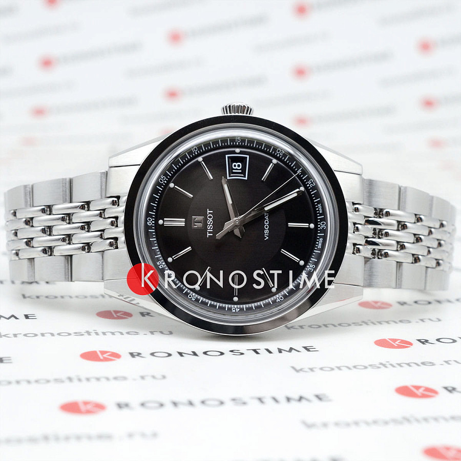 Часы Tissot Visodate 39mm T157.407.11.051.00 — механические, металл сталь