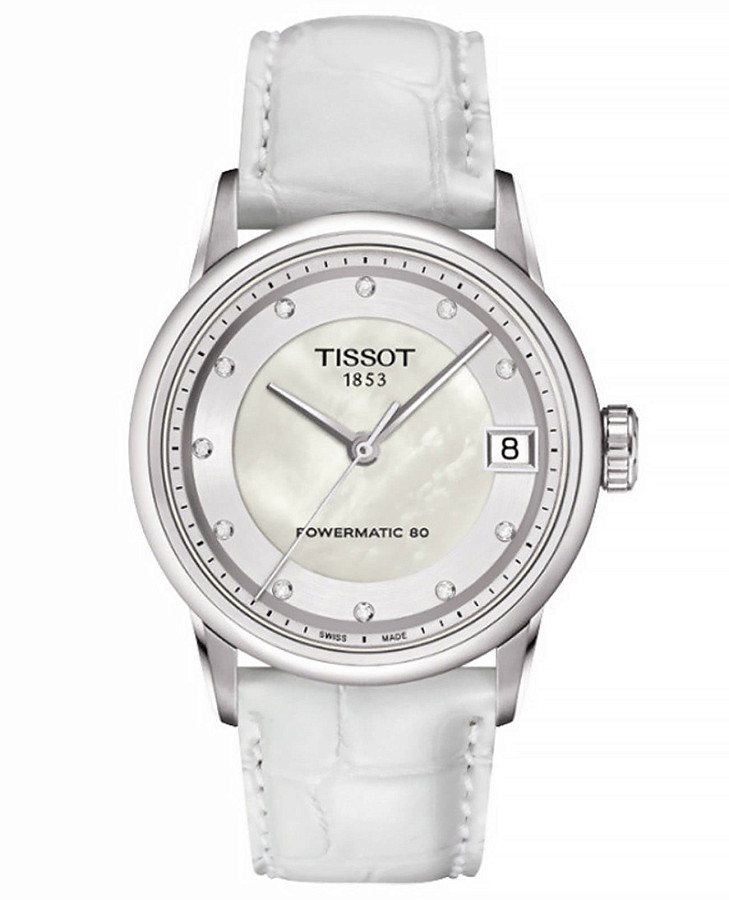 Часы Tissot T-Classic Luxury Automatic T086.207.16.116.00 — женские, перламутровый