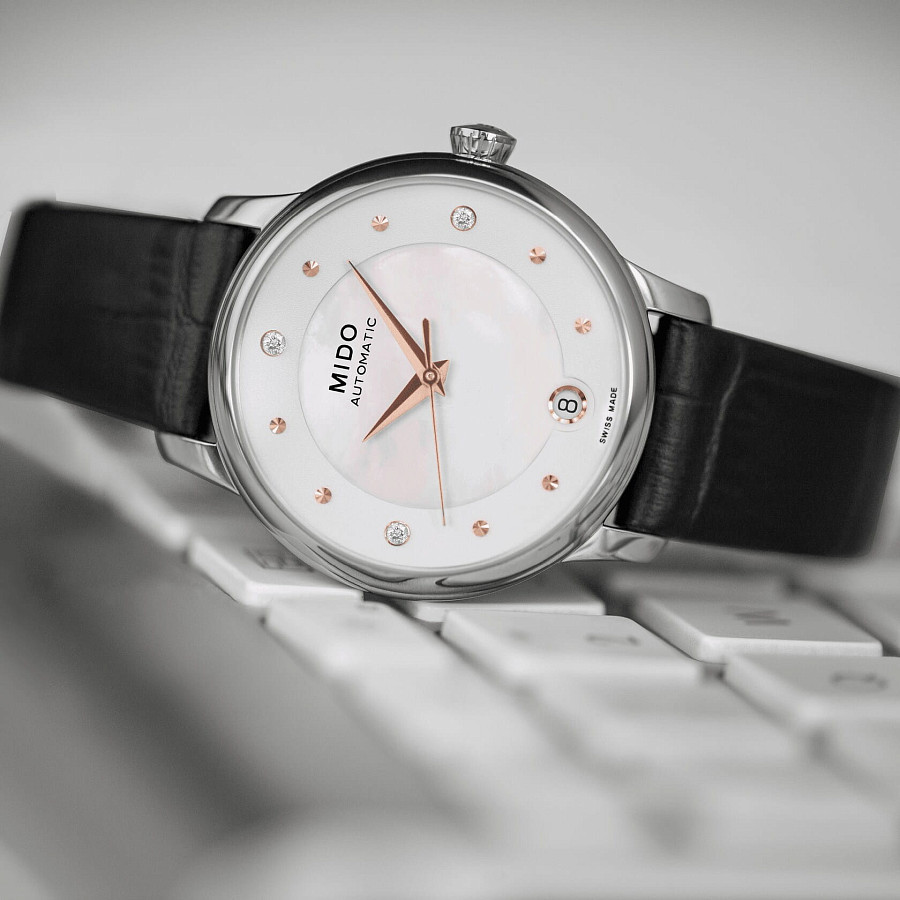 Часы Mido Baroncelli Lady Day & Night M039.207.16.106.00 — белый, механические