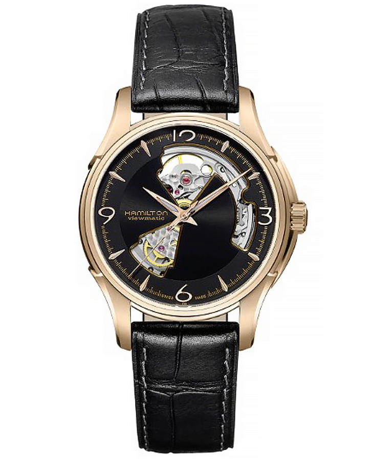 Часы Hamilton Jazzmaster Open Heart Auto H32575735 — мужские, черный