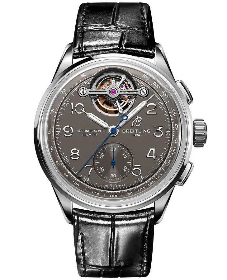 Часы Breitling Premier B21 Chronograph Tourbillon 42 JB2120A61B1P1 — мужские, серый