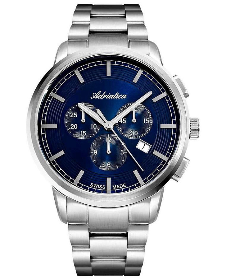 Часы Adriatica Chronographs A8307.5115CH — мужские, синий