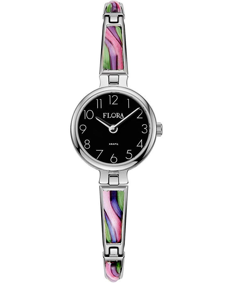 Часы УЧЗ Flora 1704F-5 — женские, черный