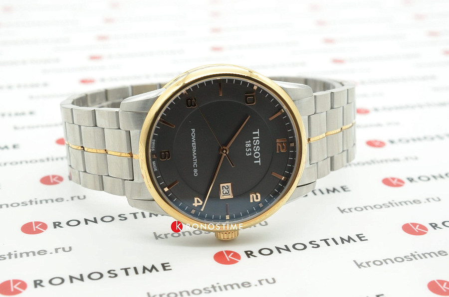 Часы Tissot Luxury Powermatic 80 T086.407.22.067.00 — антрацитовый, сталь металл