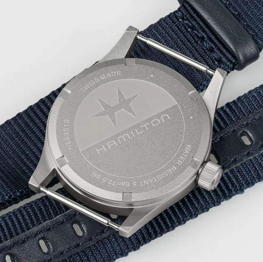 Часы Hamilton Khaki Field Quartz 33mm H69301940 — мужские, тканевый