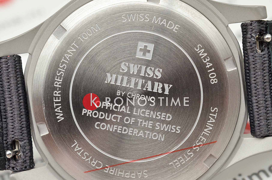 Часы Swiss Military by Chrono Classic Army SM34108.05 — мужские, тканевый