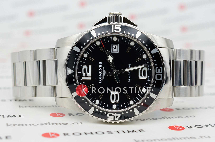 Часы Longines HydroConquest L3.740.4.56.6 — кварцевые, металл сталь
