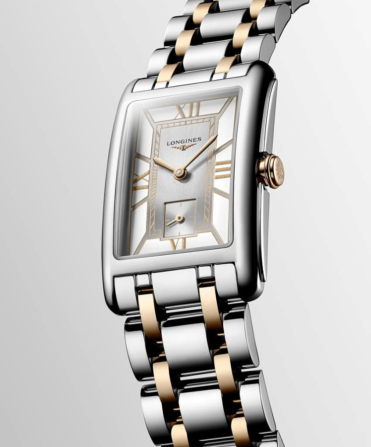 Часы Longines DolceVita L5.512.5.75.7 — нержавеющая сталь и 18 каратное розовое золото, женские