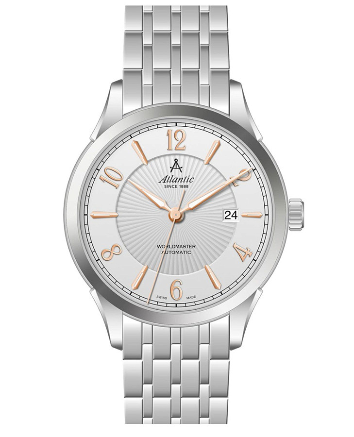 Часы Atlantic 52759.41.25RM — мужские, серебристый