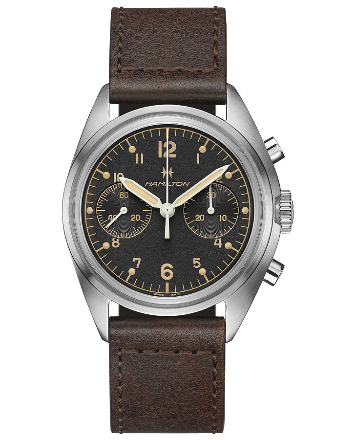 Часы Hamilton Khaki Aviation Pilot Pioneer Mechanical H76409530 — мужские, черный