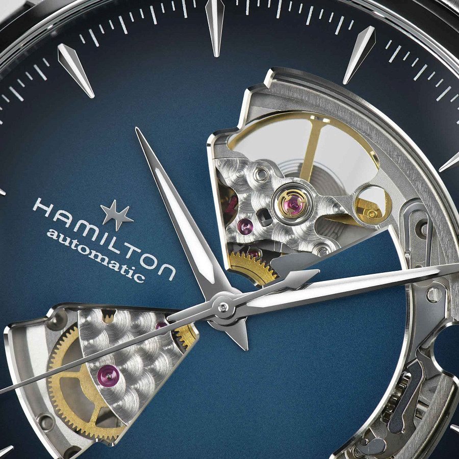 Часы Hamilton Jazzmaster Open Heart Auto H32675140 — мужские, серебристый