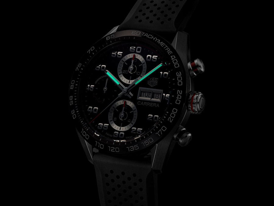 Часы TAG Heuer Carrera CBN2A1AA.FT6228 — каучук, мужские