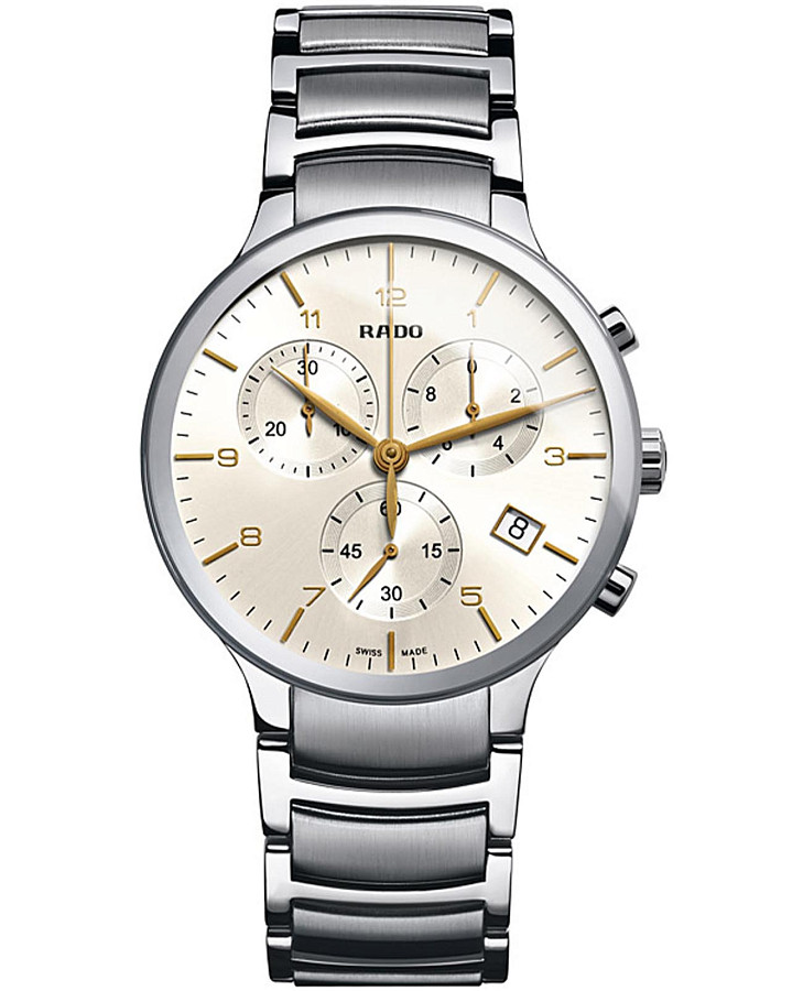 Часы Rado Centrix Chronograph R30122113 — мужские, шампань