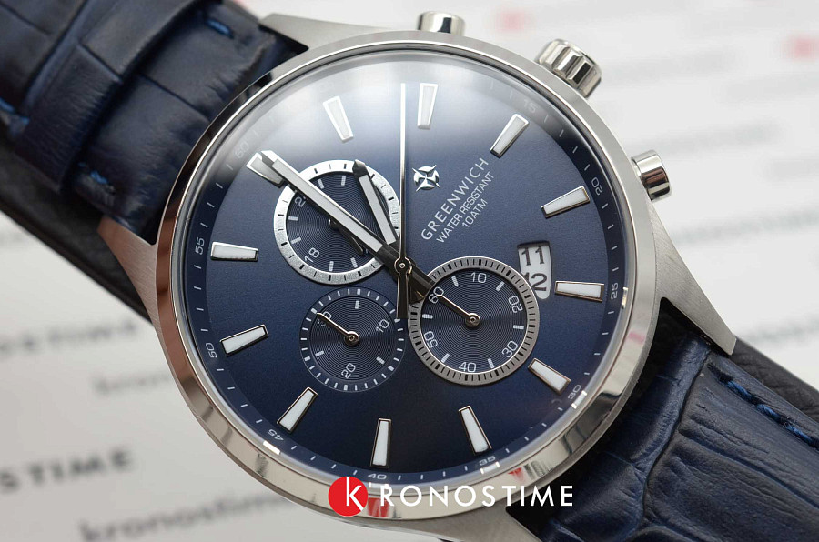 Часы Greenwich Navigator GW 053.16.36 — кварцевые, сталь металл