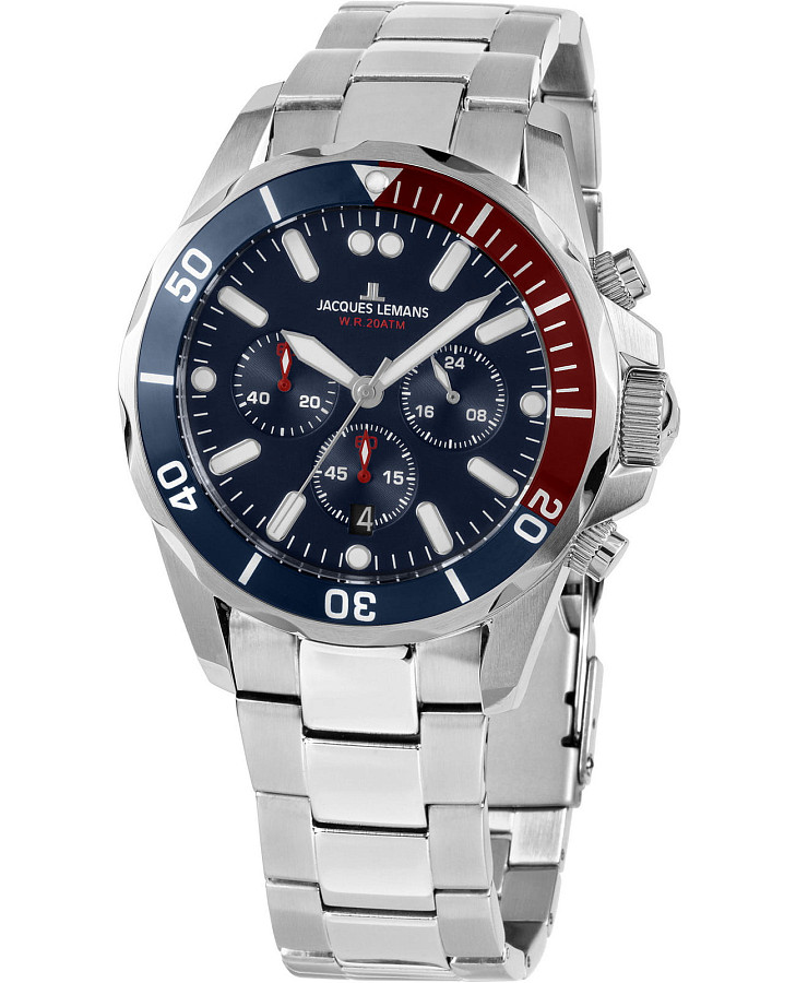 Часы Jacques Lemans Sport 1-2091G — мужские, синий
