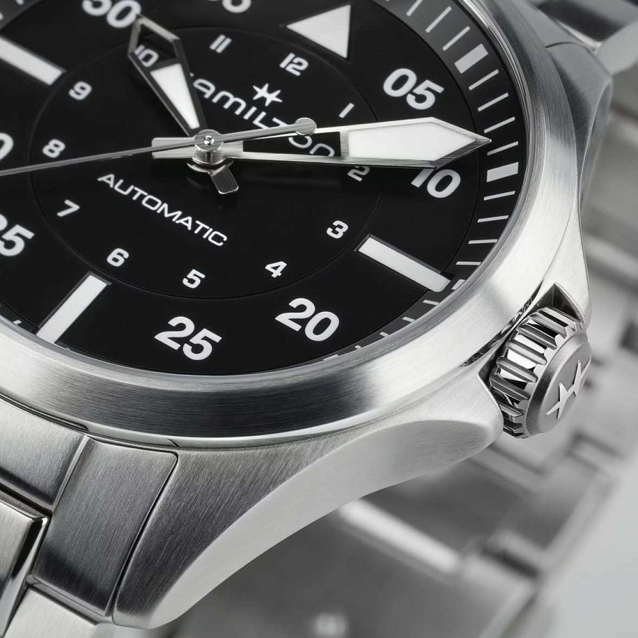 Часы Hamilton Khaki Aviation Pilot Auto H76305130 — мужские, серебристый