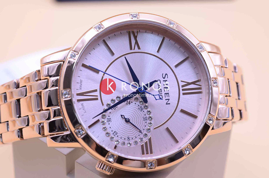 Часы Casio Sheen SHE-3046PG-4AUER — сталь металл, Япония