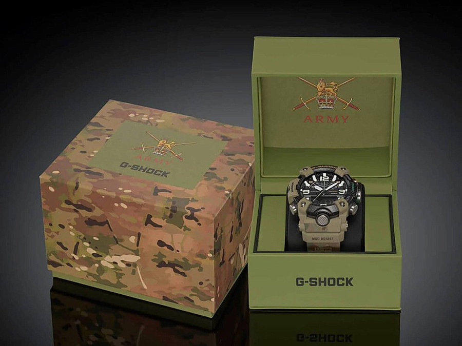 Часы Casio British Army x G-Shock GG-B100BA-1A — двухцветный, карбон