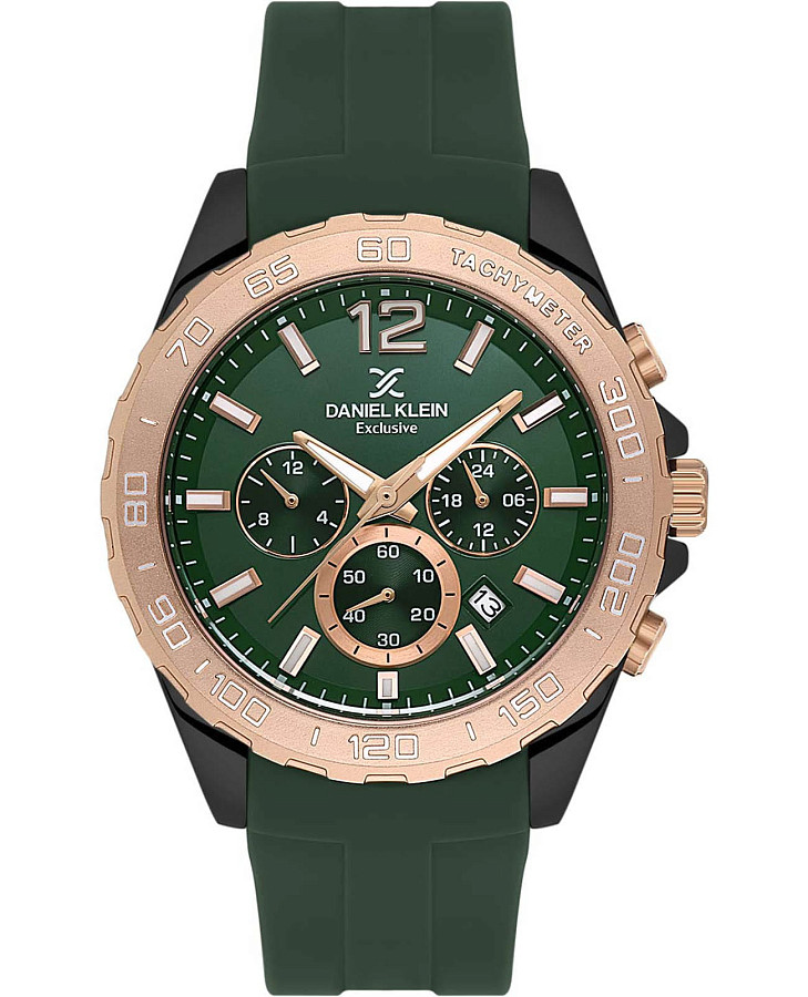 Часы Daniel Klein Exclusive DK.1.13742-4 — мужские, зеленый