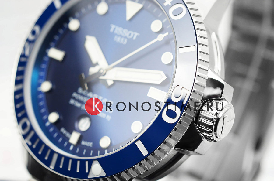 Часы Tissot Seastar 1000 Powermatic 80 T120.407.11.041.03 — синий, сталь металл