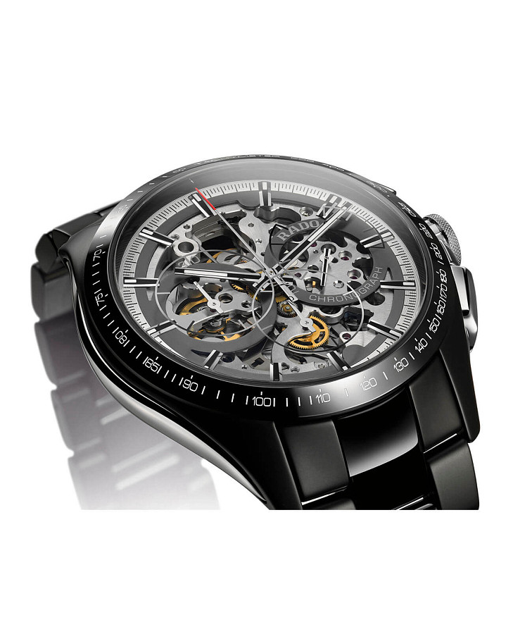 Часы Rado Hyperchrome Skeleton Automatic Chronograph Limited Edition R32249152 — механические, металл сталь керамика
