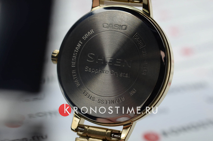 Часы Casio Sheen SHE-4548G-2A — женские, золотистый