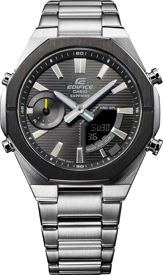 Часы Casio Edifice ECB-S10DB-1A — кварцевые, металл сталь