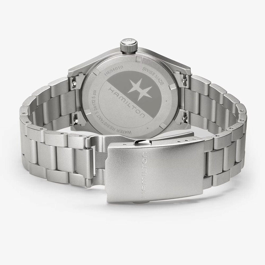 Часы Hamilton Khaki Field Quartz 38mm H69401130 — мужские, серебристый