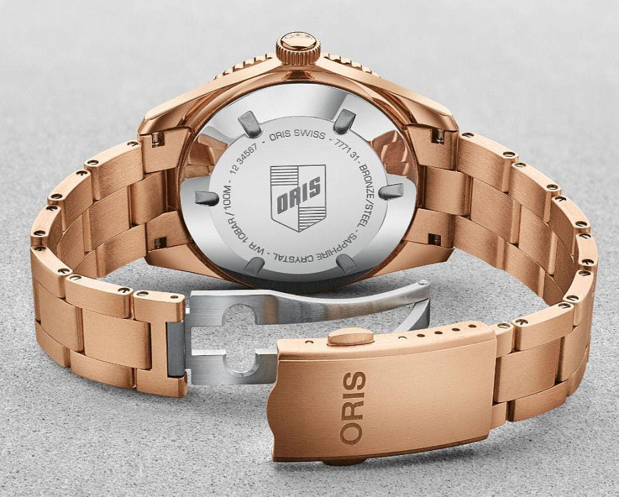 Часы Oris Divers Sixty‑Five 'Cotton Candy' 01 733 7771 3157-07 5 19 04BR — бронза, мужские