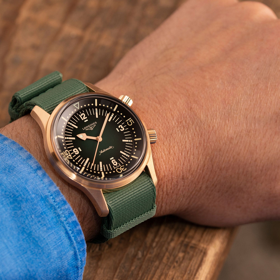 Часы Longines Legend Diver Watch L3.774.1.50.2 — кожаный, мужские