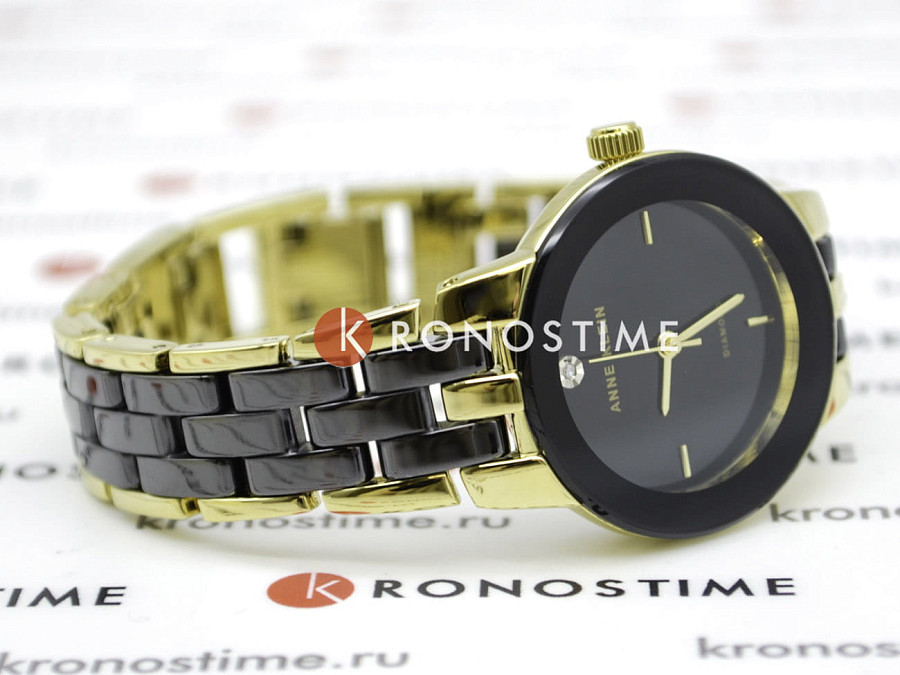 Часы Anne Klein Diamond 1610BKGB — США, кварцевые