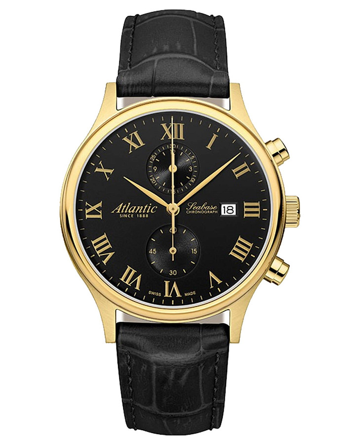 Часы Atlantic Seabase 64452.45.68 — мужские, черный