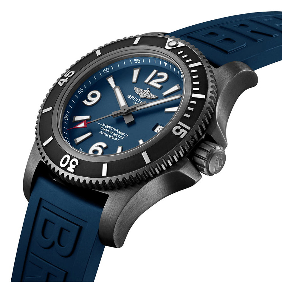 Часы Breitling Superocean Automatic 46 Black Steel M17368D71C1S2 — механические, сталь металл