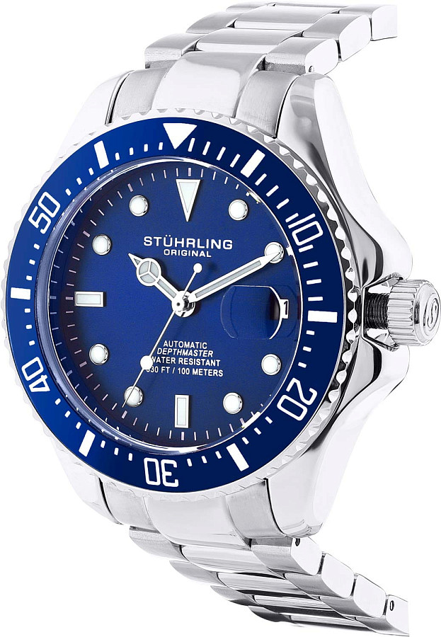Часы Stuhrling Aquadiver 4048.3 — механические, сталь металл