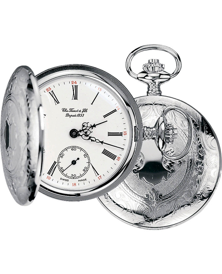 Часы Tissot Savonnette Mechanical T83.6.401.13 — мужские, белый