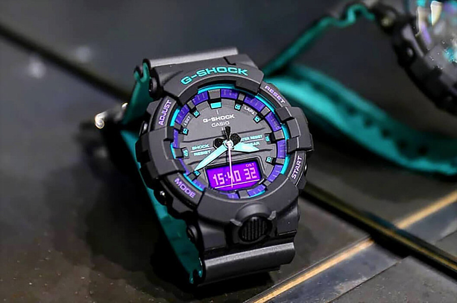 Часы Casio G-Shock GA-800BL-1A — мужские, черный