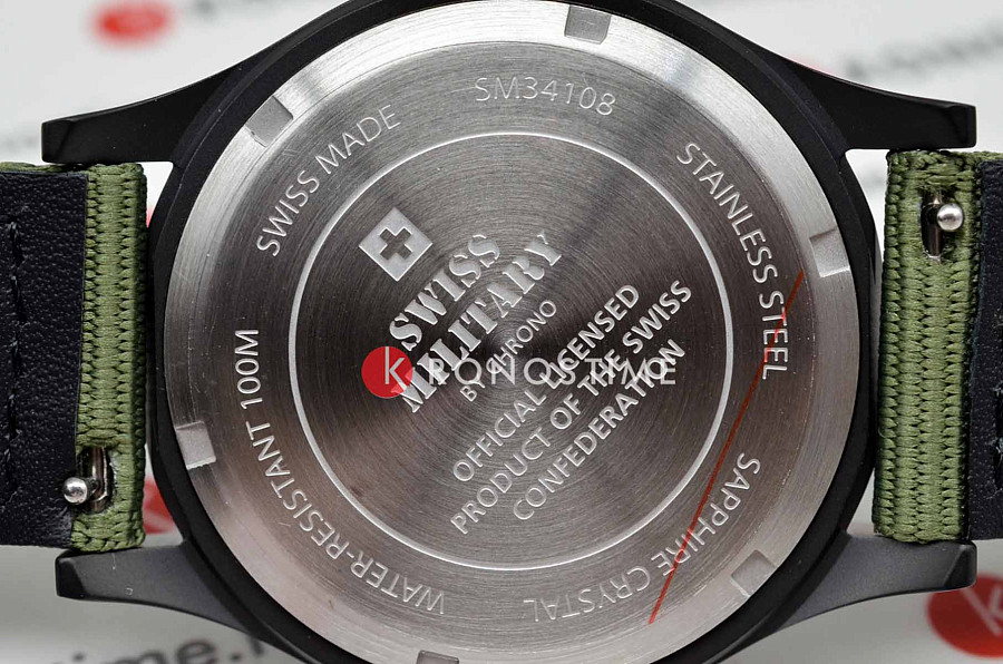 Часы Swiss Military by Chrono Classic Army SM34108.07 — мужские, тканевый