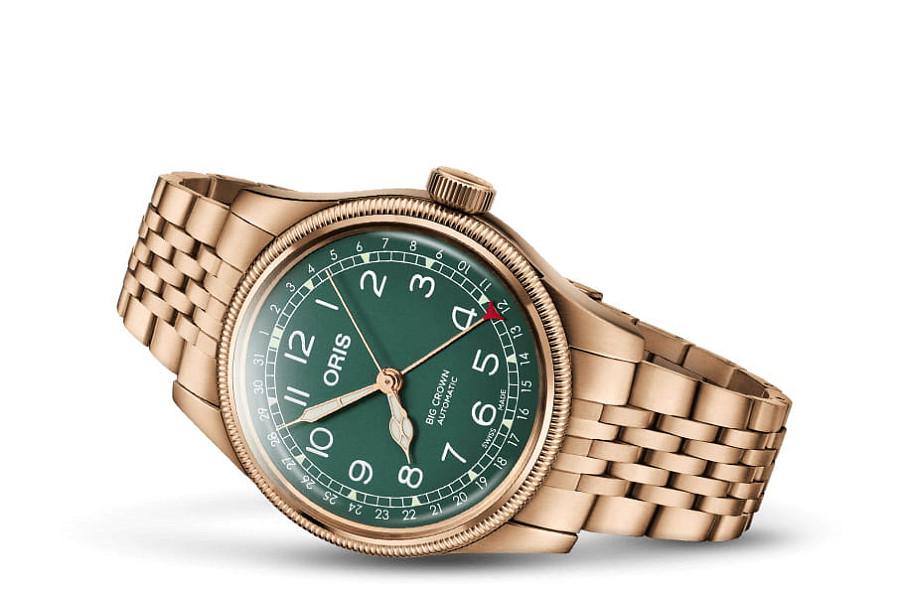 Часы Oris Big Crown Bronze Pointer Date 01 754 7741 3167-07 8 20 01 — механические, сталь бронза