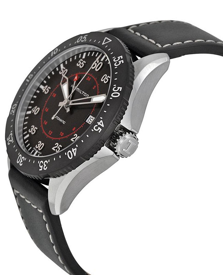 Часы Hamilton Khaki Aviation Pilot GMT Auto H76755735 — кожаный, мужские
