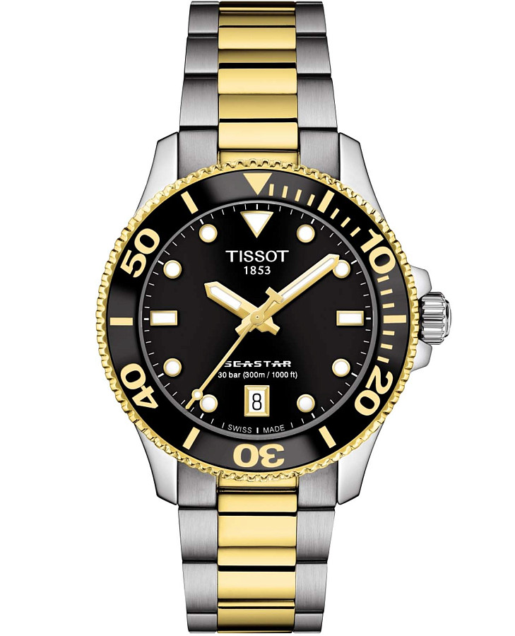 Часы Tissot Seastar 1000 36mm T120.210.22.051.00 — мужские, черный