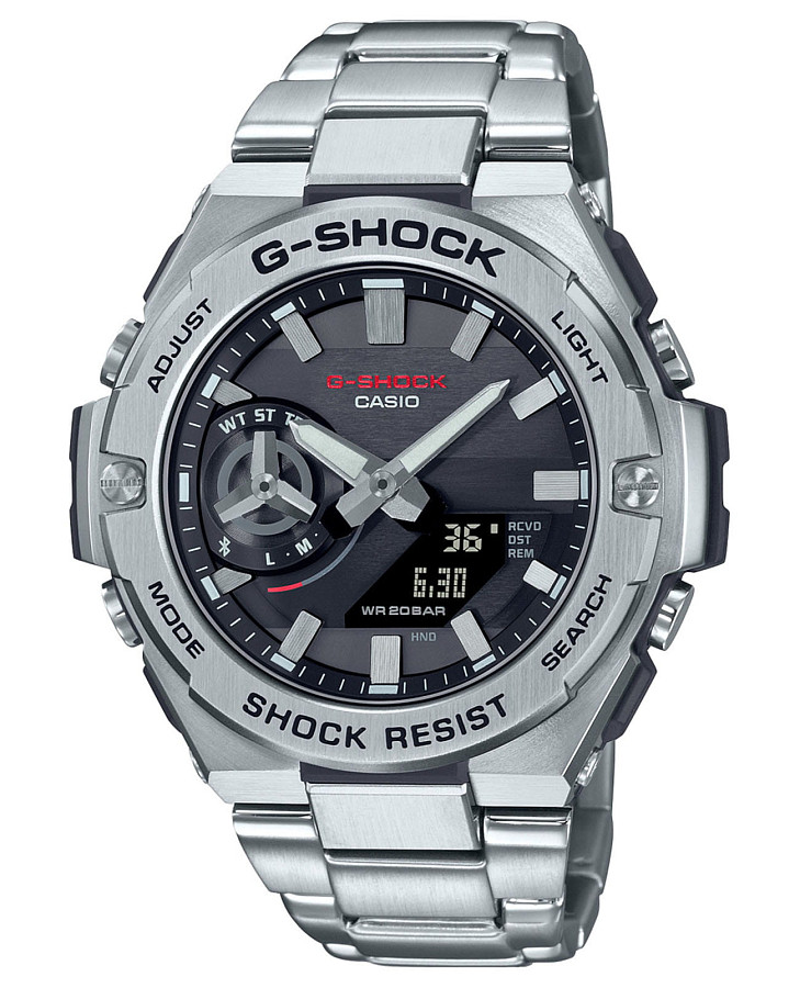 Часы Casio G-Shock GST-B500D-1AER — мужские, серый