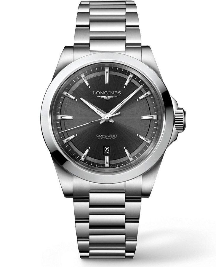 Часы Longines Conquest L3.720.4.52.6 — мужские, черный
